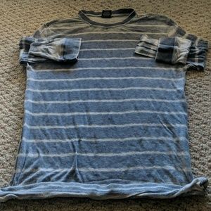 Hybrid Mens Stripped Sweater Blue White
